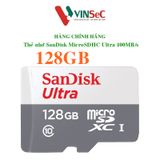  THẺ NHỚ 128GB MICROSDHC SANDISK ULTRA 100MB/S 667X ( SDSQUNR-128G-GN6MN ) – HÀNG CHÍNH HÃNG 