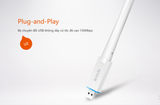  USB Thu Wifi TENDA U2 Cho Máy Tính Tốc Độ 150mbps 1 Anten 6 DBI - Hàng Chính Hãng 