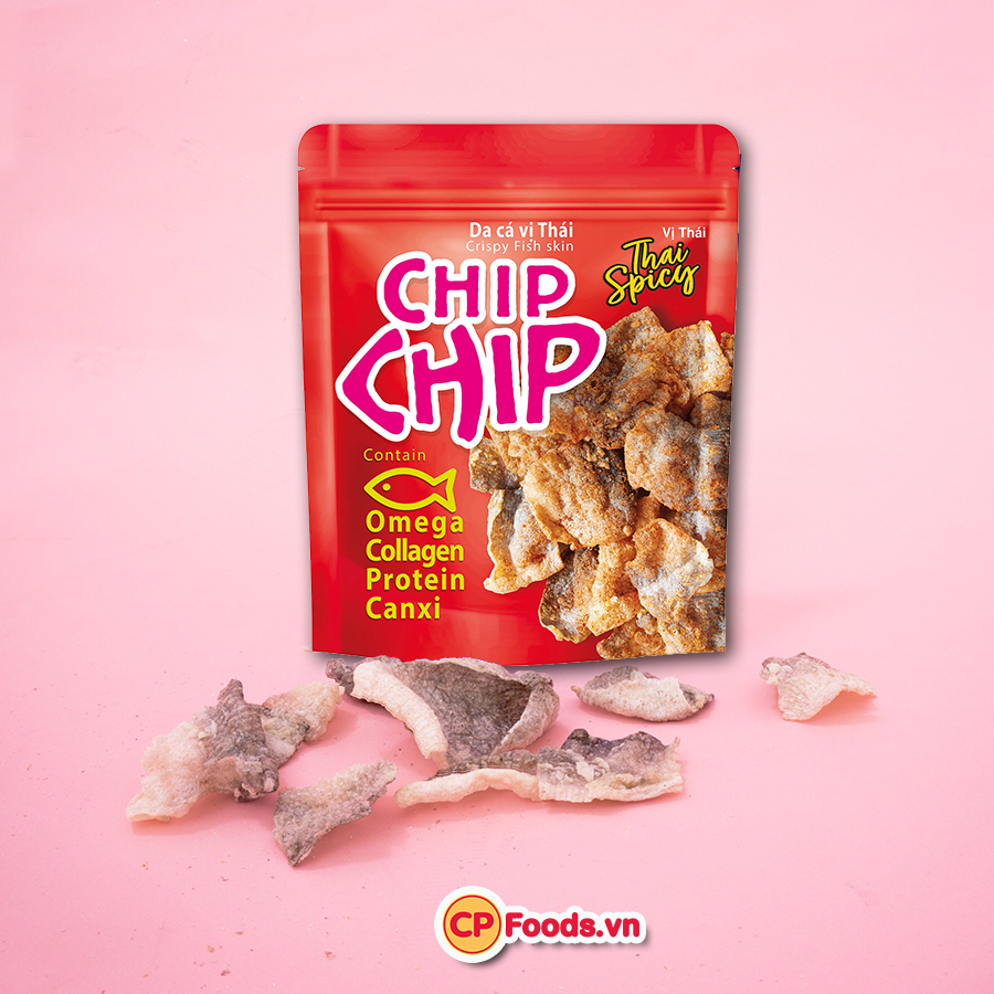  CP Da cá giòn vị Thái - Chipchip Thai Spicy 50g 