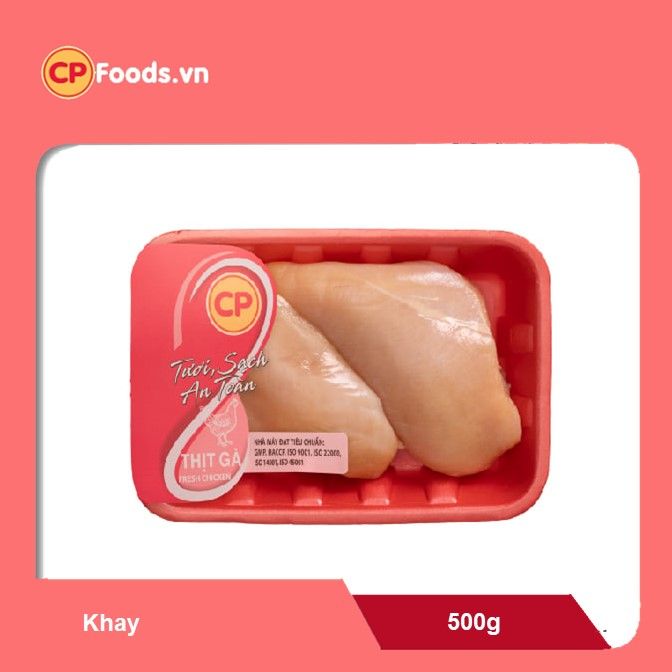  CP Ức gà phi lê - khay 500g 