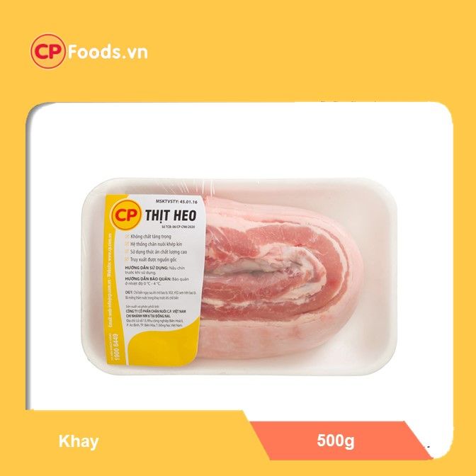  Ba rọi rút sườn heo Cp khay 500g 