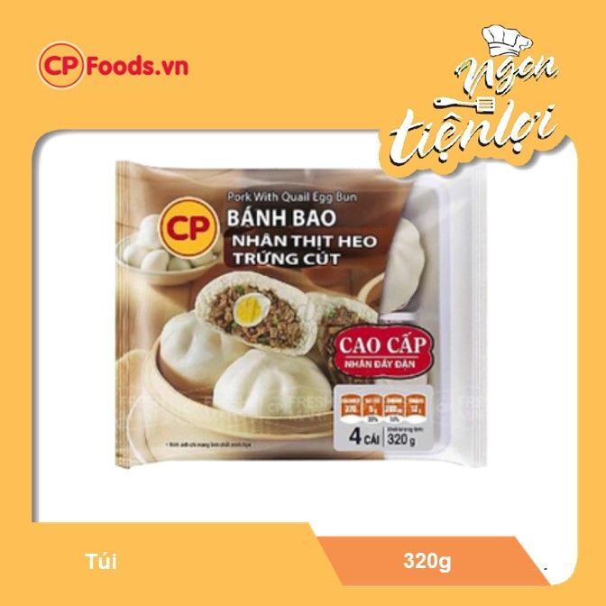  CP Bánh bao nhân thịt heo trứng cút cao cấp 