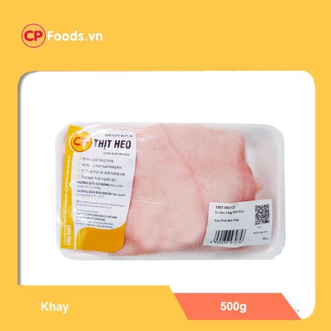  Da tảng heo CP khay 500g 