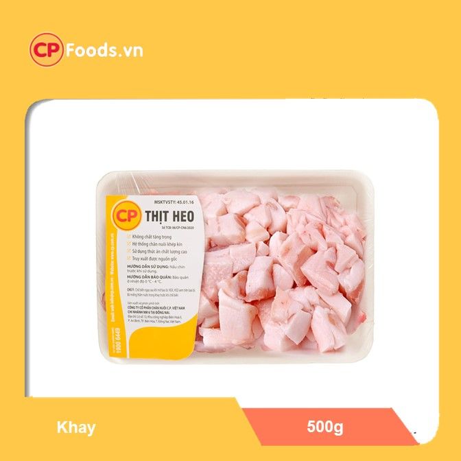  Mỡ tảng heo CP khay 500g 