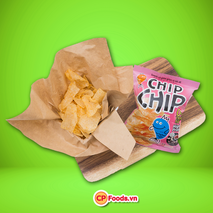  CP Snack Cá Vị Tỏi Ớt  - Chipchip Garlic chilli 45g 