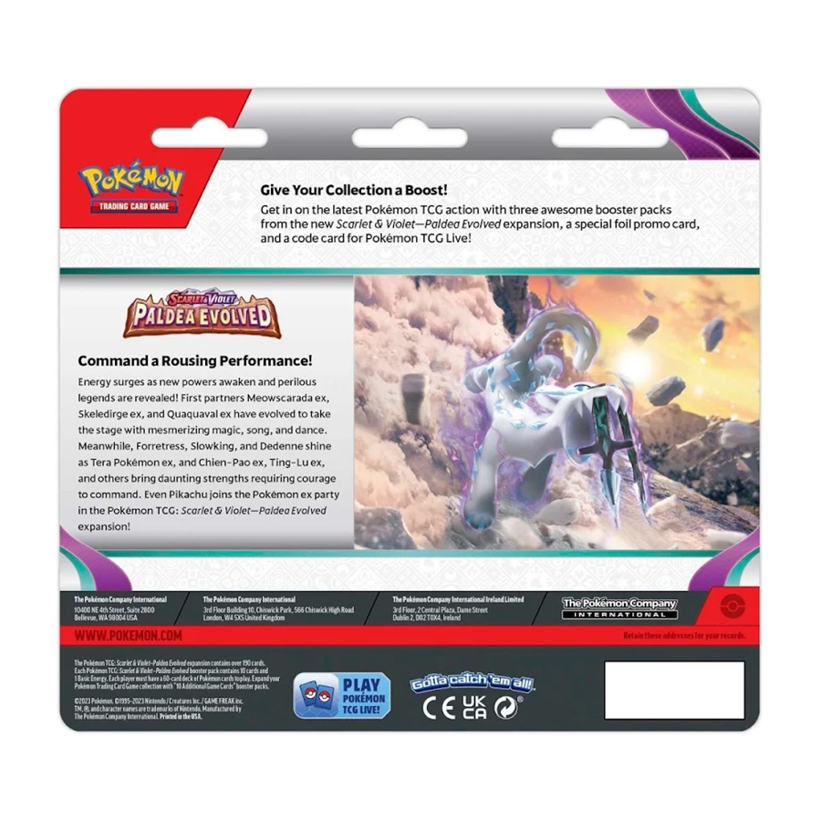  Thẻ POKÉMON TCG SV02 3 BLISTER 