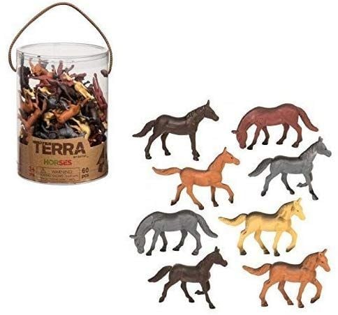 Horses Toy in a Tube (60-Piece)