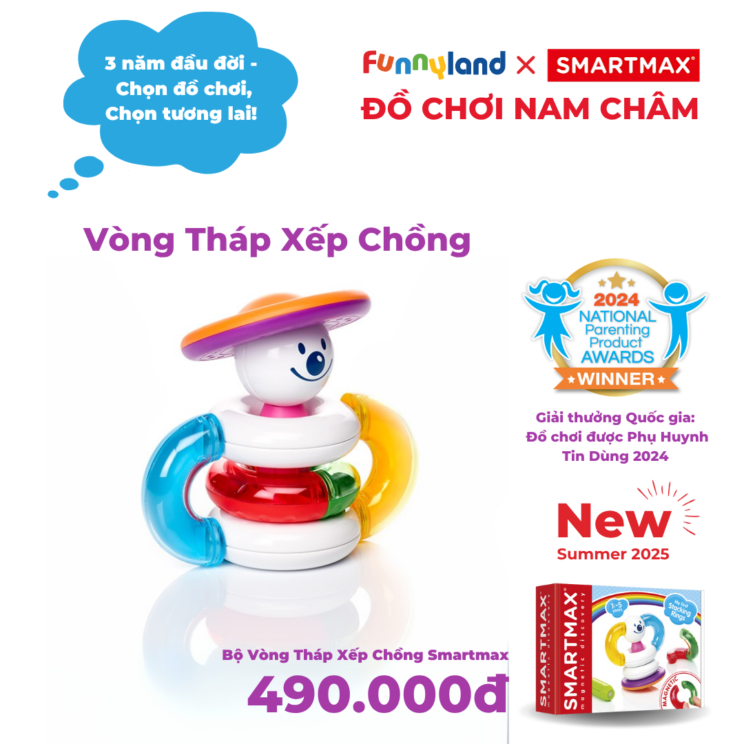Đồ chơi xếp hình nam châm SmartMax Bộ Vòng Tháp Xếp Chồng