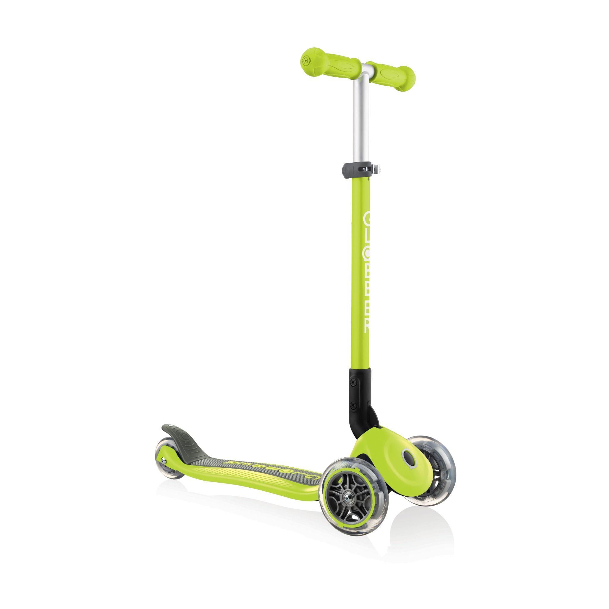  Xe trượt scooter 3 bánh gấp gọn có bánh xe phát sáng GLOBBER PRIMO cho trẻ em từ 3 đến 6 tuổi (Xanh lá/Đỏ) 