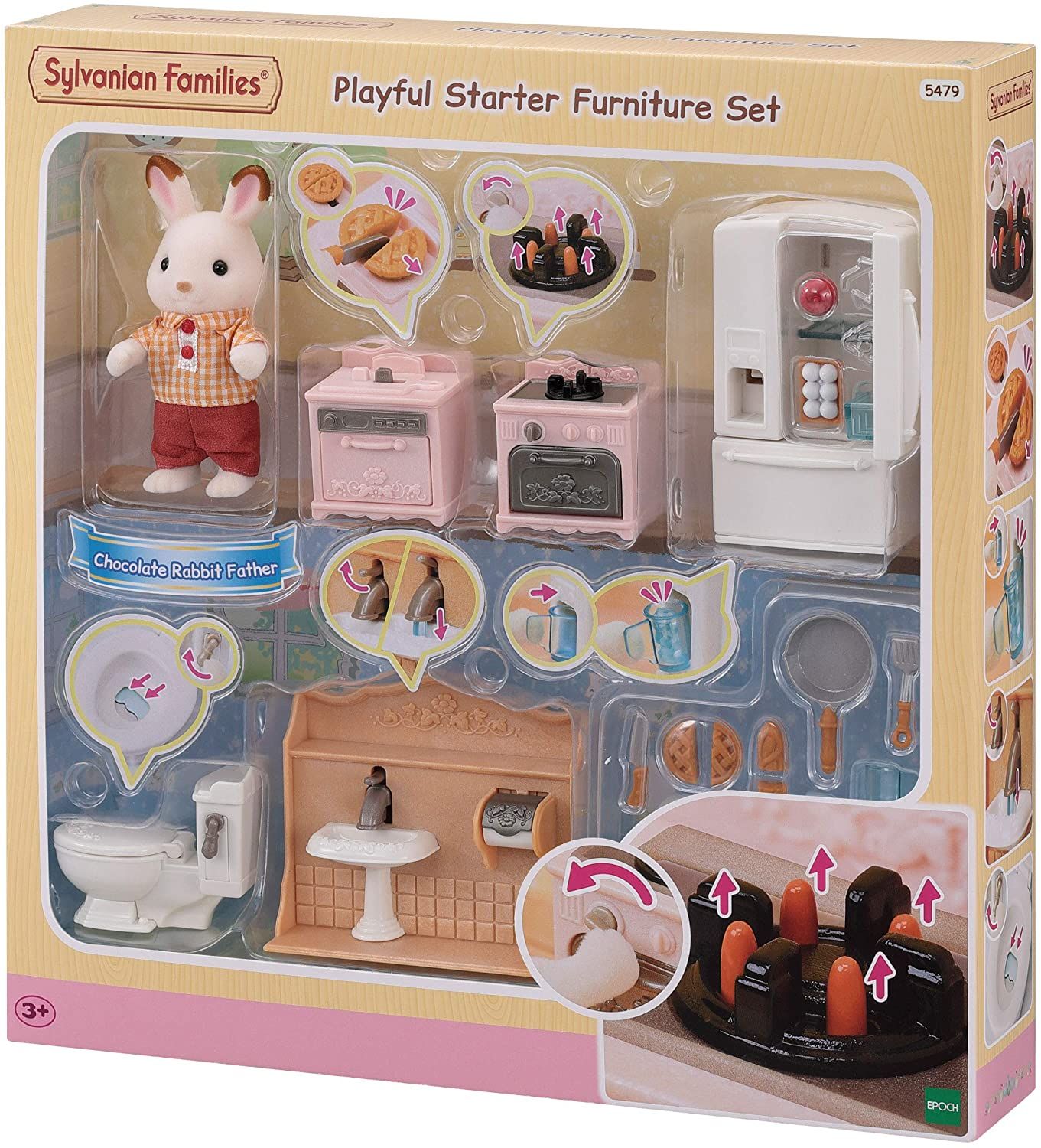 Bộ nội thất vui nhộn thỏ ba - Playful Starter Furniture Father Set