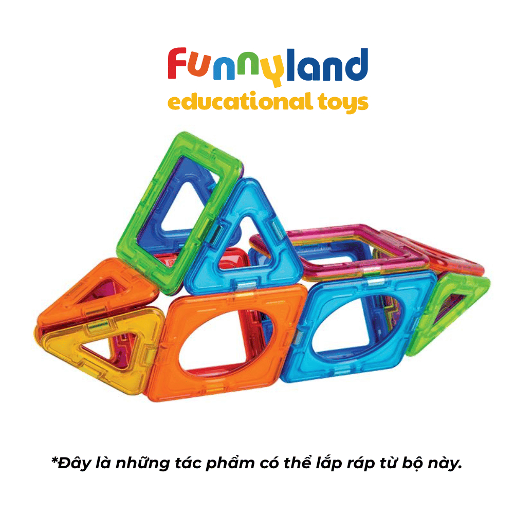 Đồ chơi xếp hình nam châm Hàn Quốc Magformers Bộ mở rộng 14 mảnh