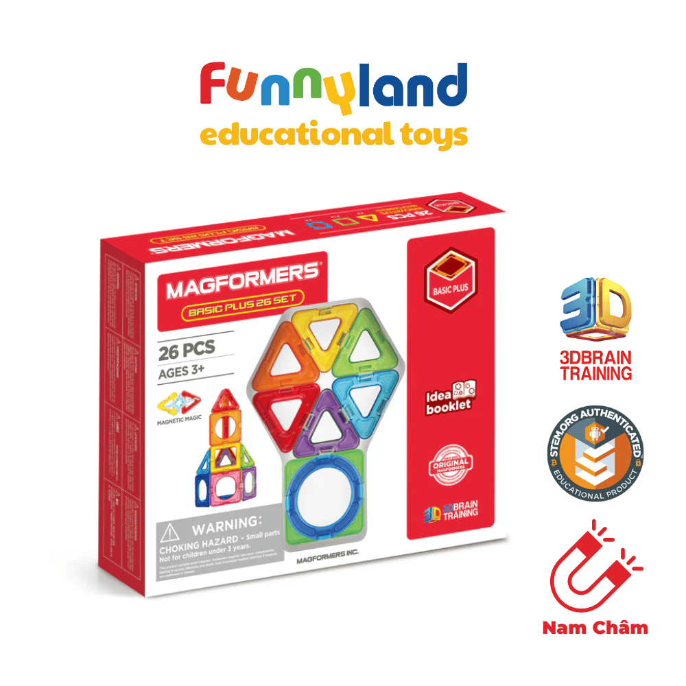 Đồ chơi xếp hình nam châm Hàn Quốc Magformers bộ mở rộng 30 mảnh