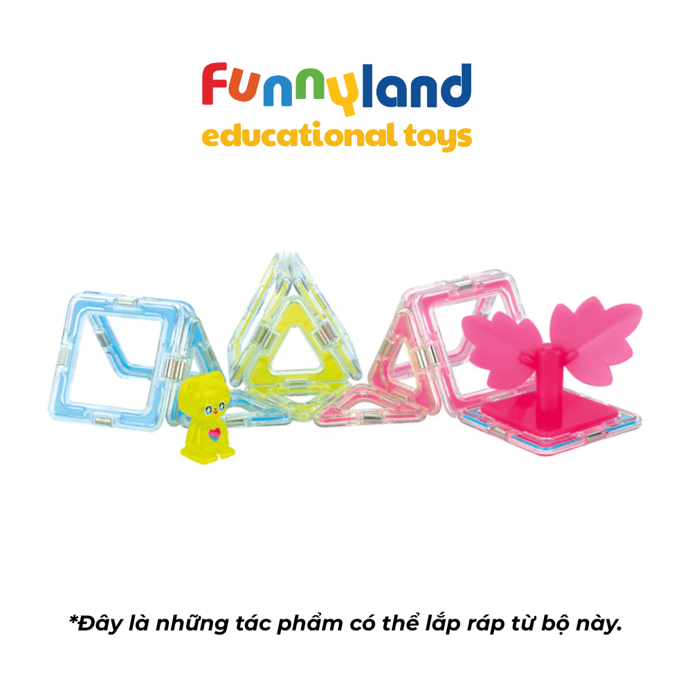 Đồ chơi xếp hình nam châm Hàn Quốc Magformers Bộ Thủ Công Phát Sáng 20 chi tiết