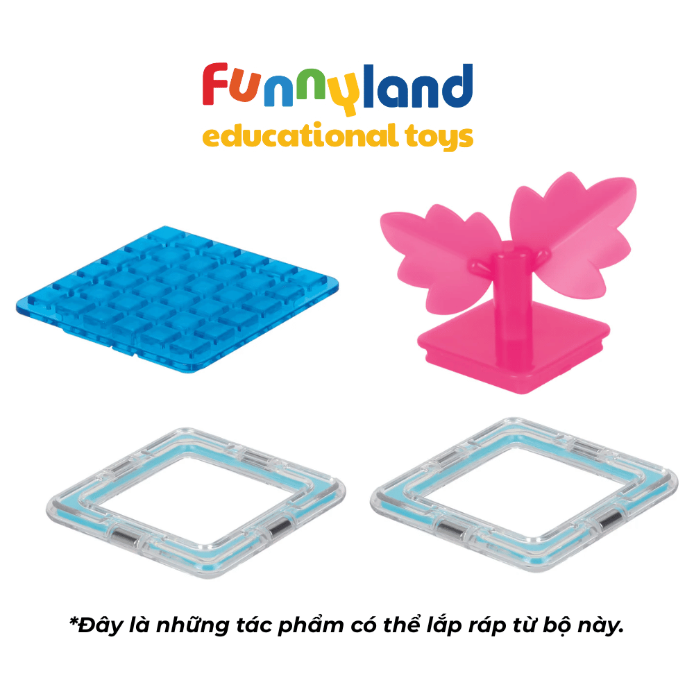 Đồ chơi xếp hình nam châm Hàn Quốc Magformers Bộ Thủ Công Phát Sáng 20 chi tiết