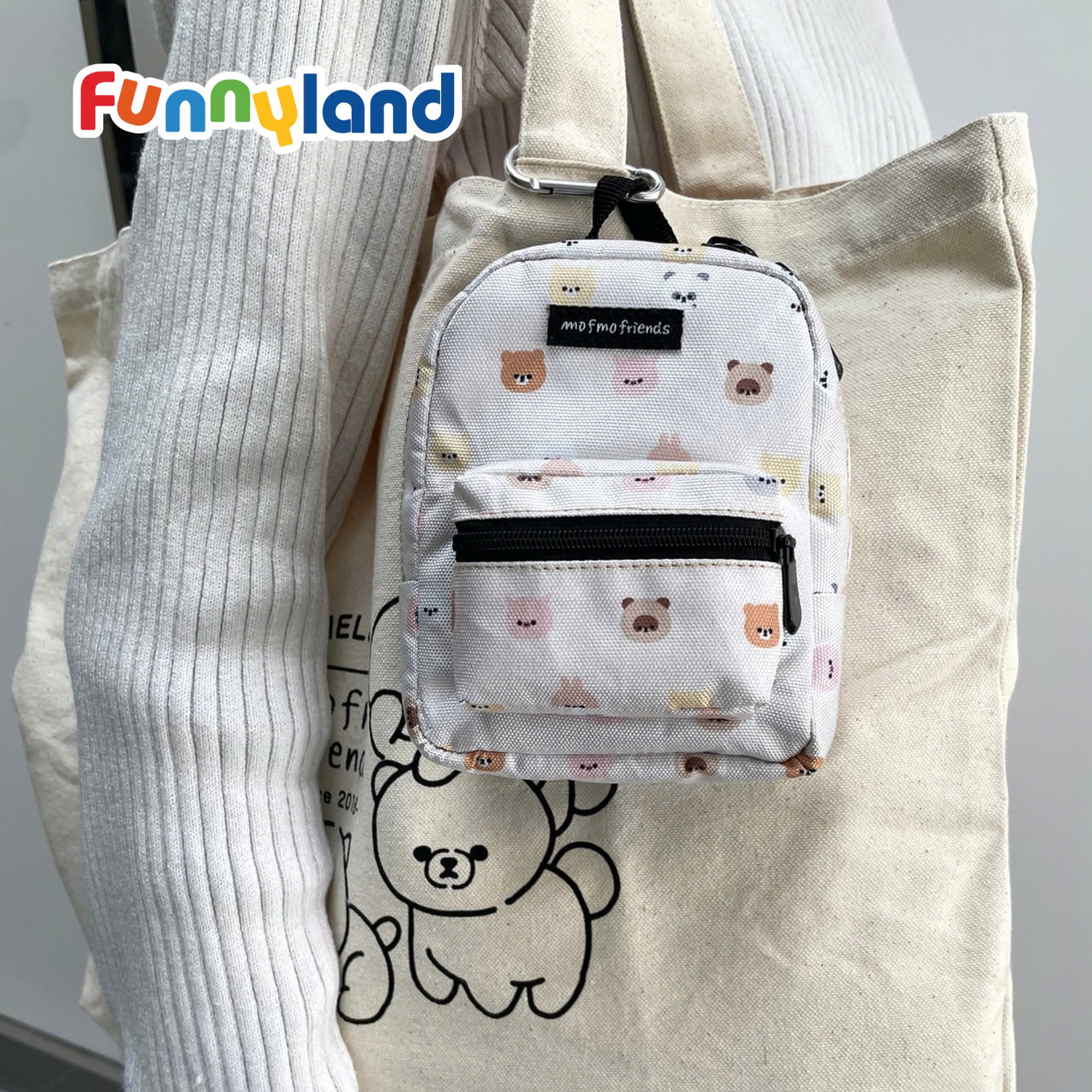 Phụ kiện MofmoFriends Mini Backpack with Carabiner Hook - Ivory