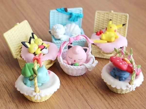 Đồ chơi lắp ráp Re-ment - POKEMON SLEEPING BASKET