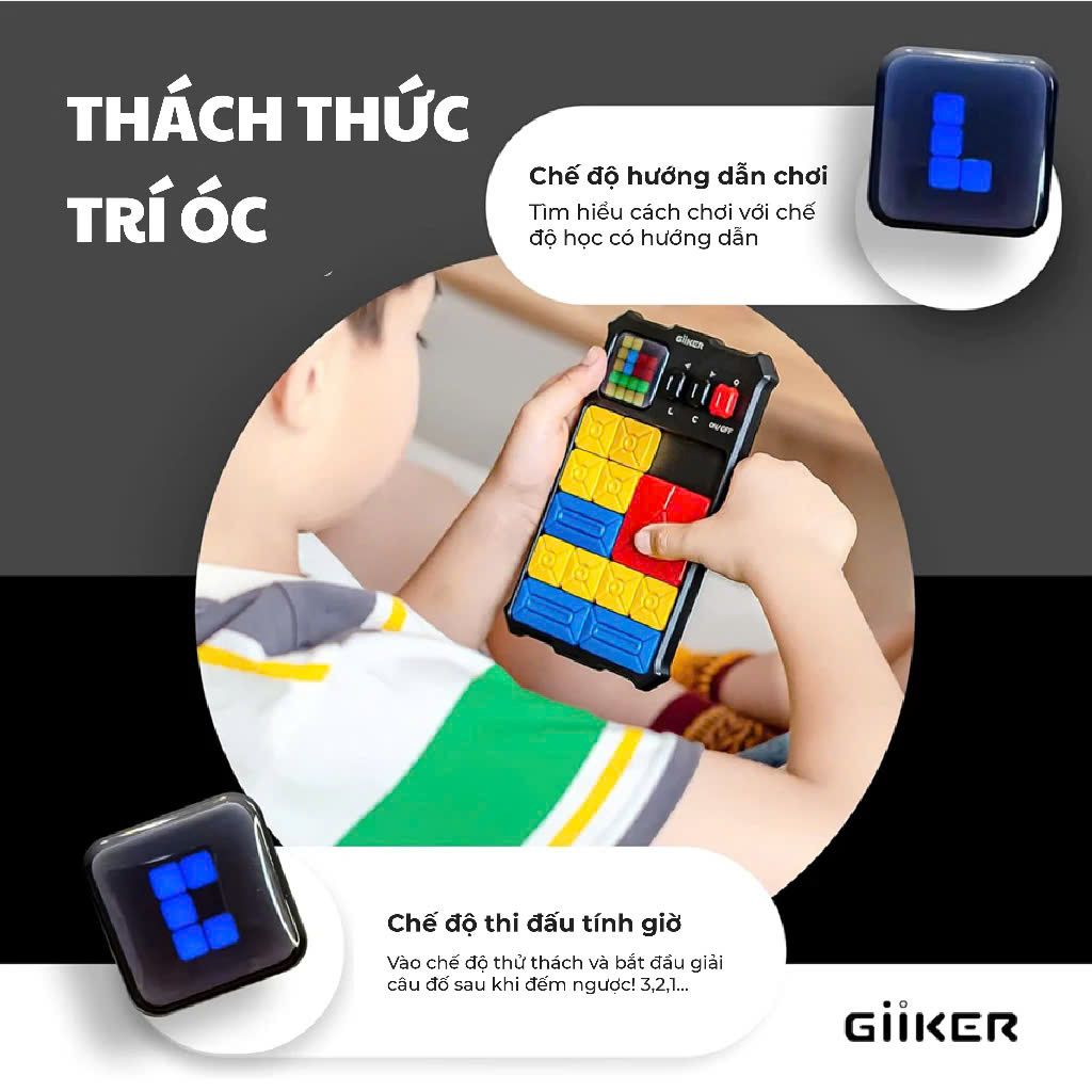 Đồ chơi xếp hình nam châm cảm ứng thông minh Giiker Super Slide Grey