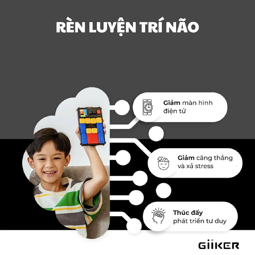 Đồ chơi xếp hình nam châm cảm ứng thông minh Giiker Super Slide Grey
