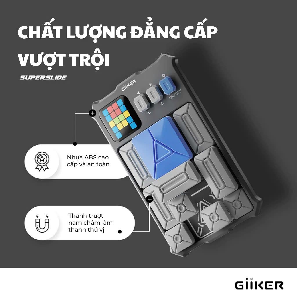 Đồ chơi xếp hình nam châm cảm ứng thông minh Giiker Super Slide Grey