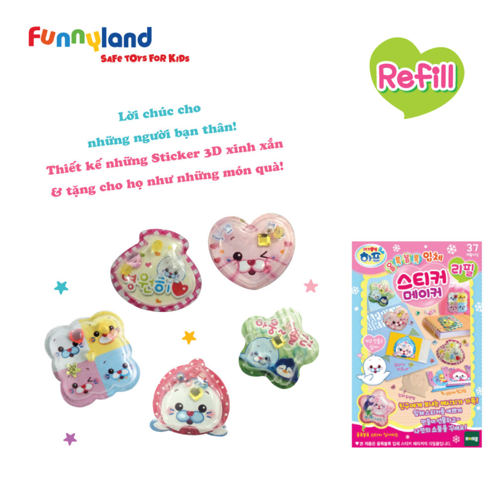Bộ phụ kiện sticker 3D độc đáo Harp