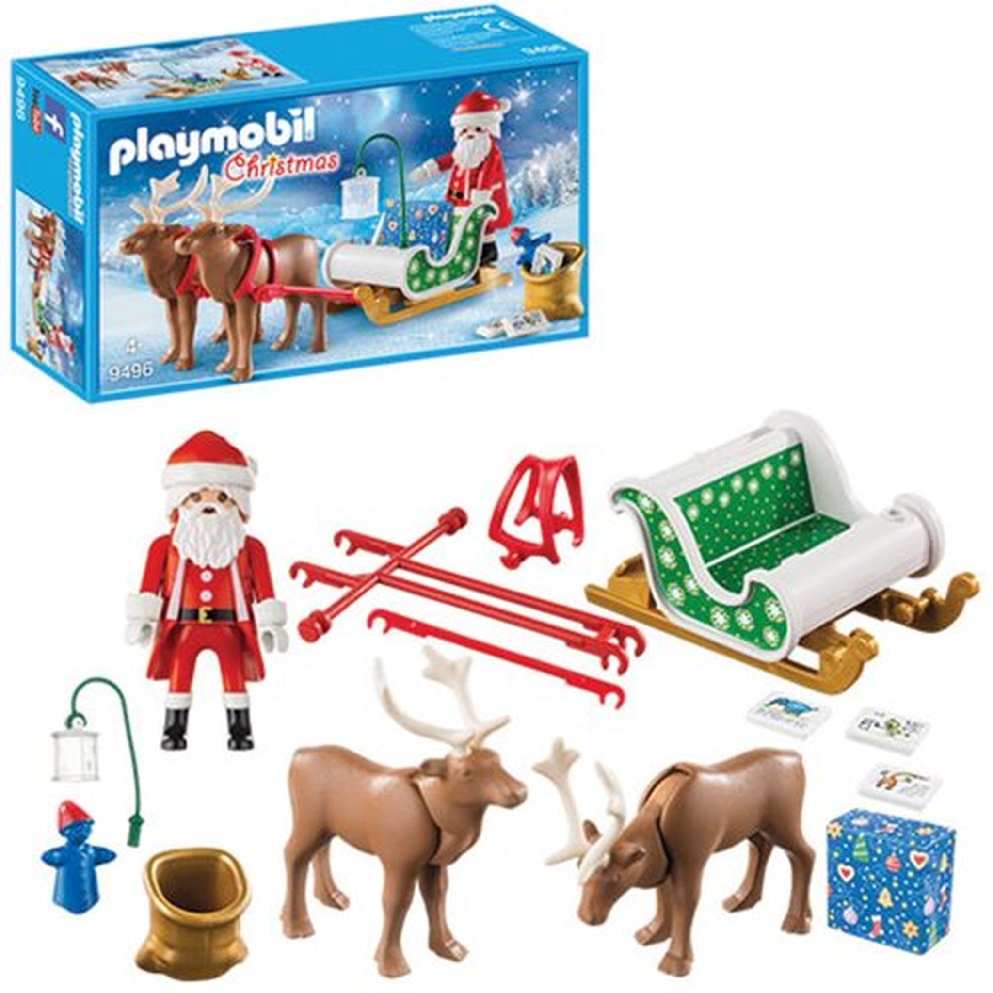 Xe trượt tuyết của ông giá Noel và tuần lộc