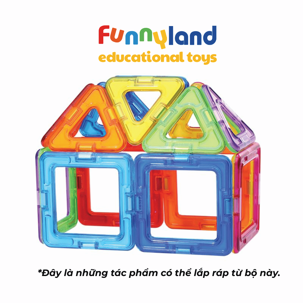 Đồ chơi xếp hình nam châm Hàn Quốc Magformers Bộ cơ bản 14 mảnh