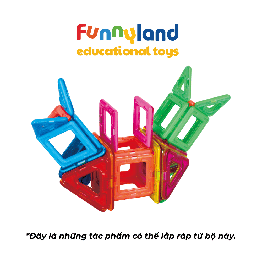 Đồ chơi xếp hình nam châm Hàn Quốc Magformers Mini Plus Set 40 mảnh
