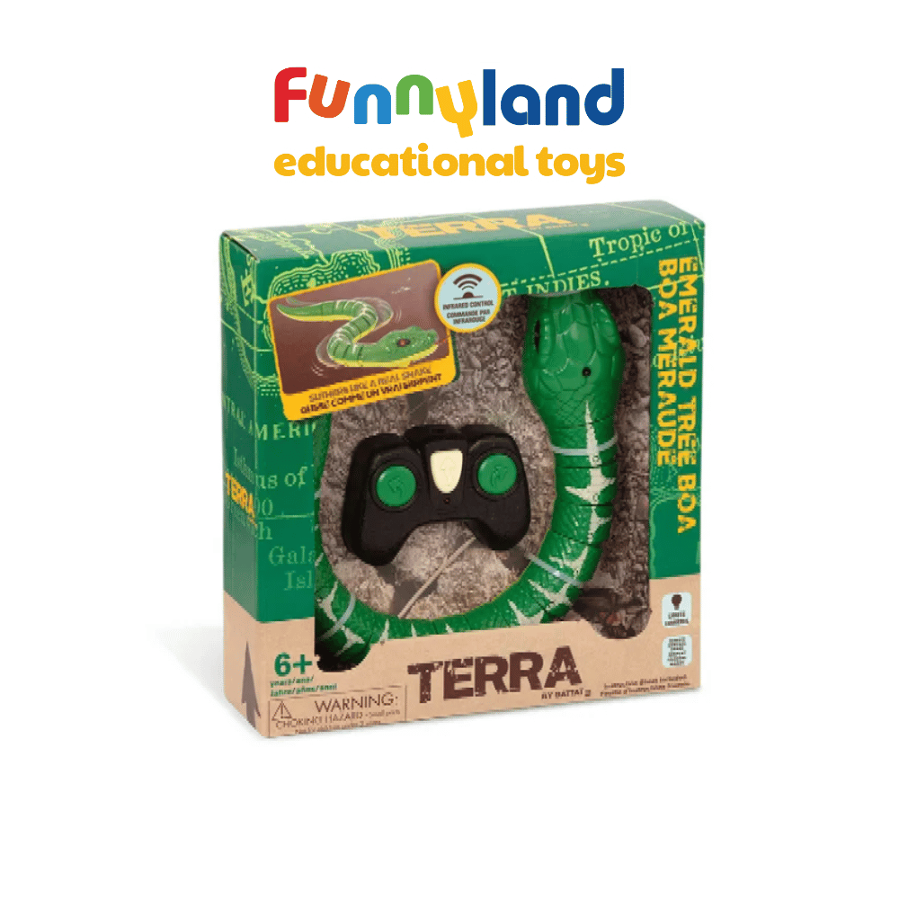 Đồ chơi mô hình động vật Terra - Rắn điều khiển từ xa màu xanh Terra