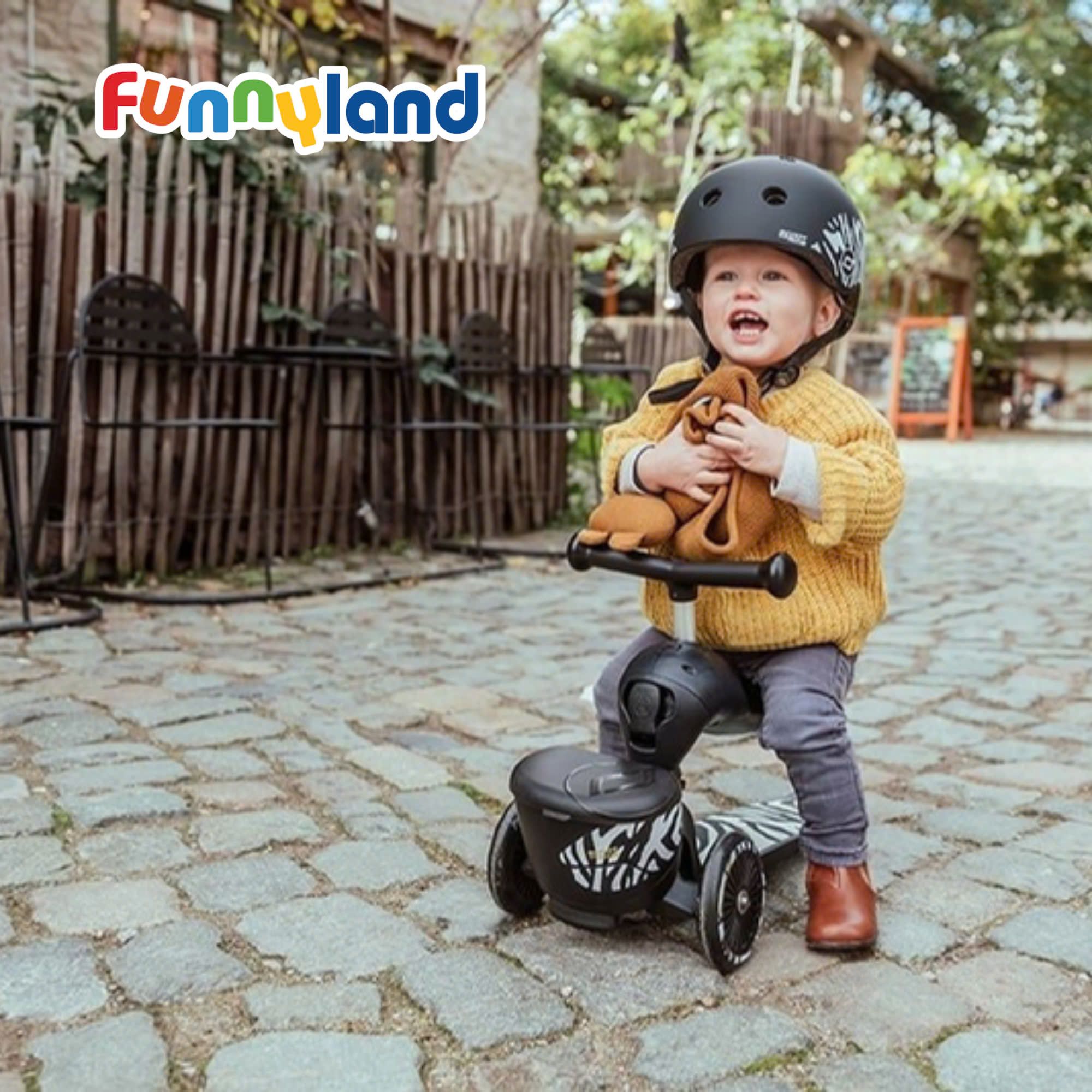 Xe scooter trẻ em scoot and ride Highwaykick 1 Lifestyle Zebra