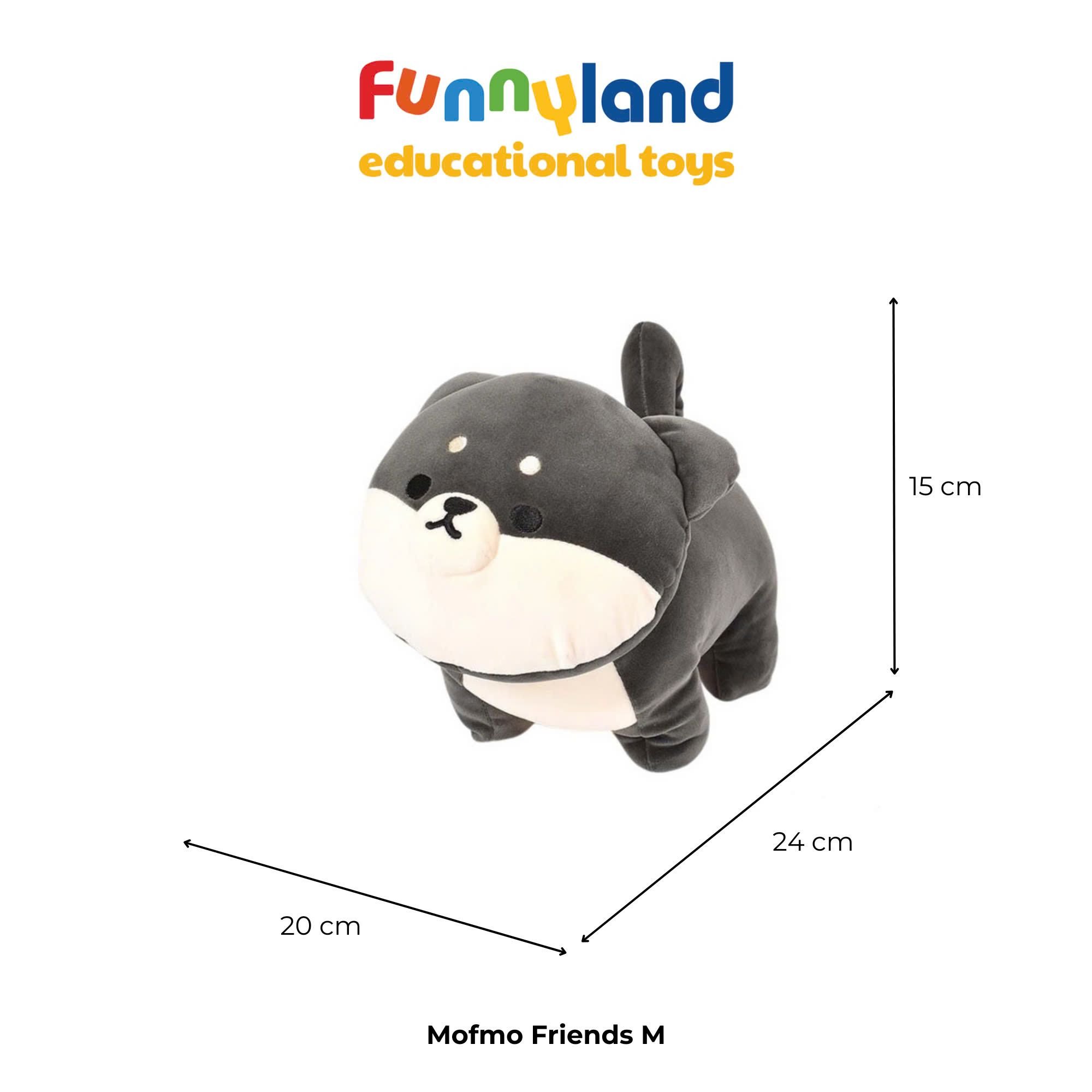 Gấu bông Nhật Bản Mofmo Friends - Chú chó Shiba Inu đen (Shiba Inu Black)