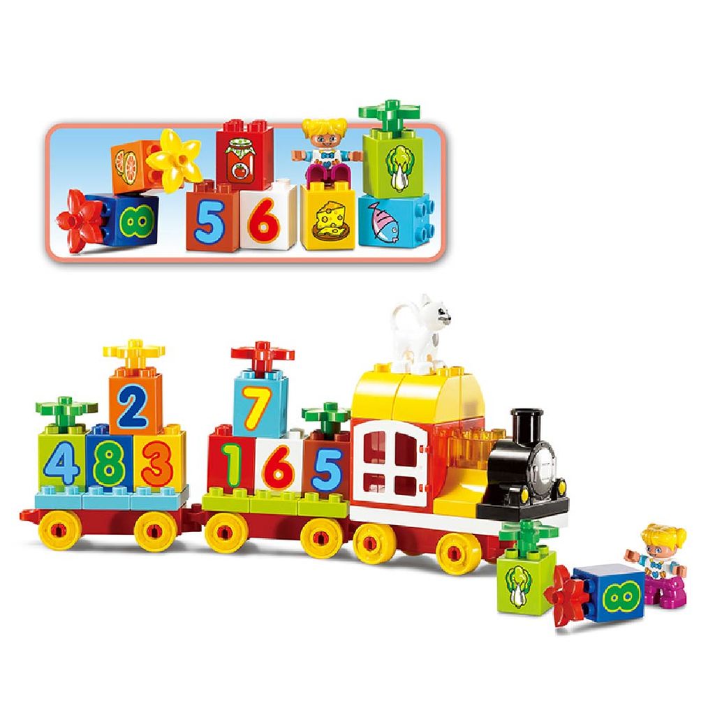 Knowledge Number Train Blocks 63pcs