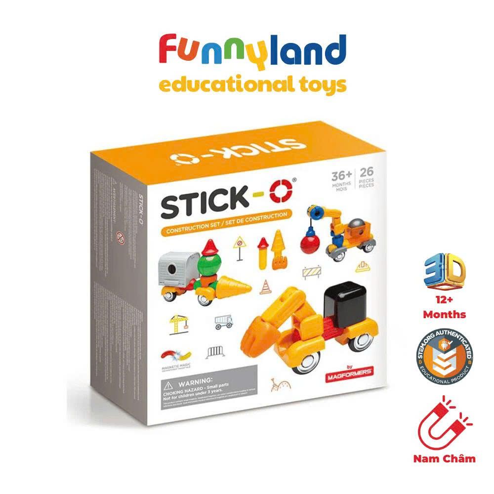 Đồ chơi xếp hình nam châm Hàn Quốc Stick-O CONSTRUCTION SET