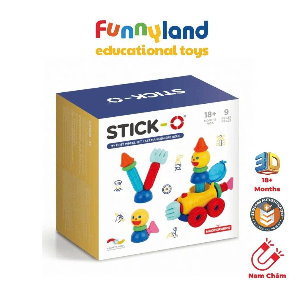 Đồ chơi xếp hình nam châm Hàn Quốc Stick-O MY FIRST WHEEL SET