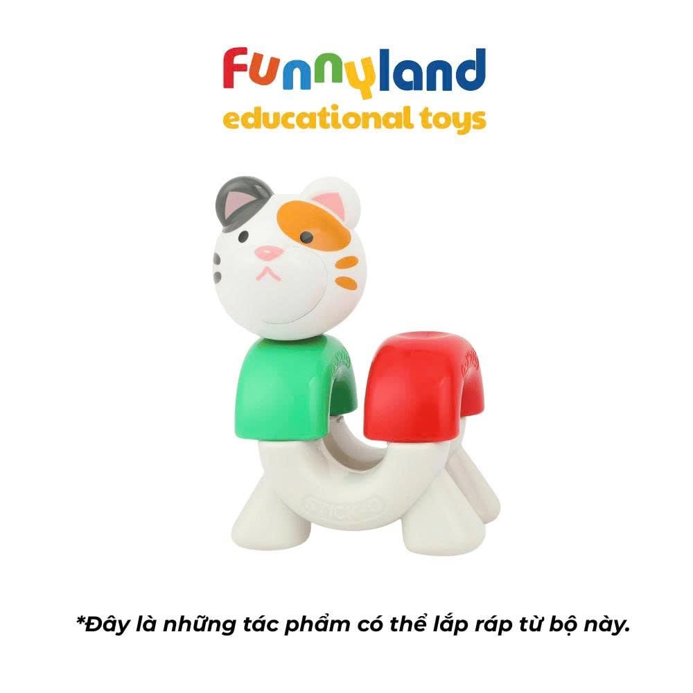 Đồ chơi xếp hình nam châm Hàn Quốc Stick-O PEEKABOO CAT & DOG SET