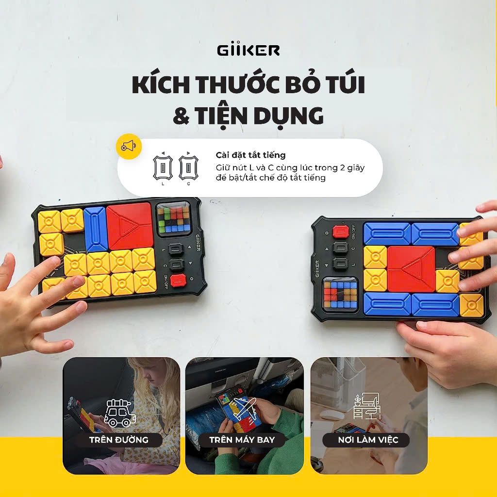 Đồ chơi xếp hình nam châm cảm ứng thông minh Giiker Super Slide Black