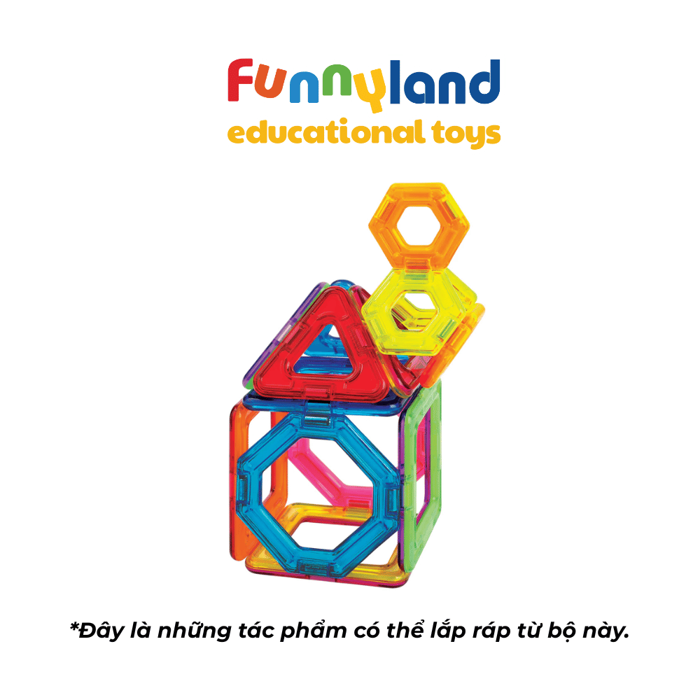 Đồ chơi xếp hình nam châm Hàn Quốc Magformers Bộ thử thách 14 mảnh