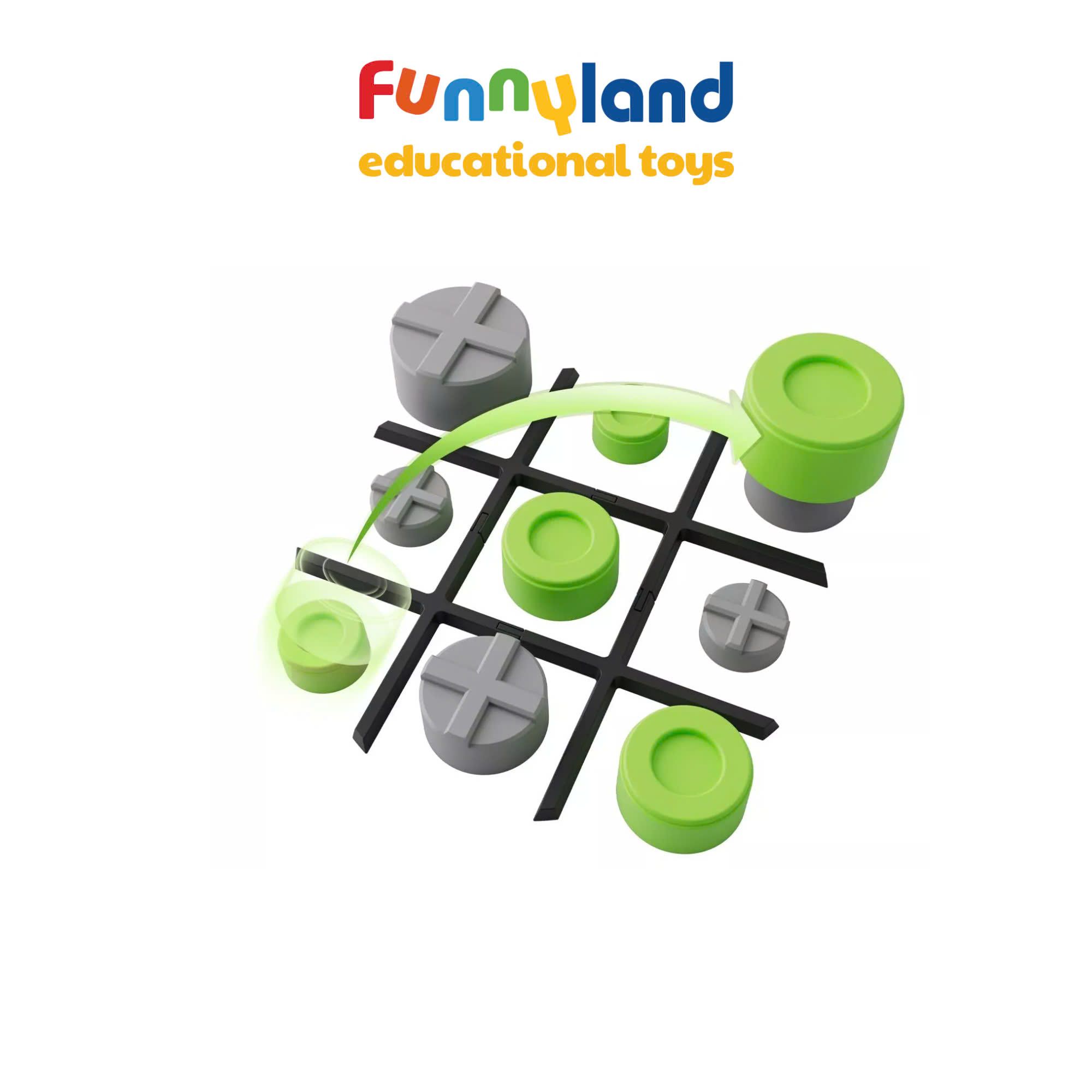 Đồ chơi thông minh Giiker Tic-Tac-Toe Bolt Green