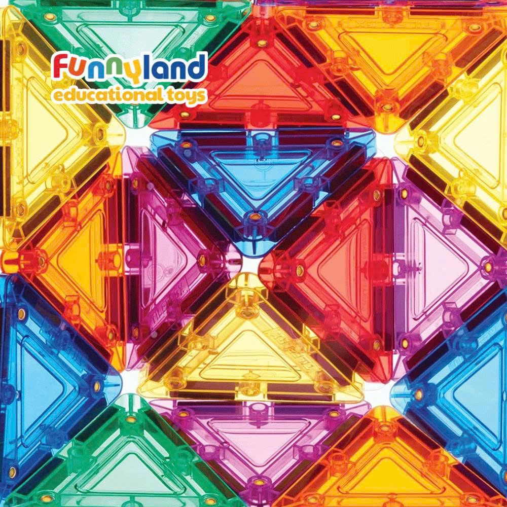 Đồ chơi xếp hình nam châm Hàn Quốc TILEBLOX Rainbow 14pc set