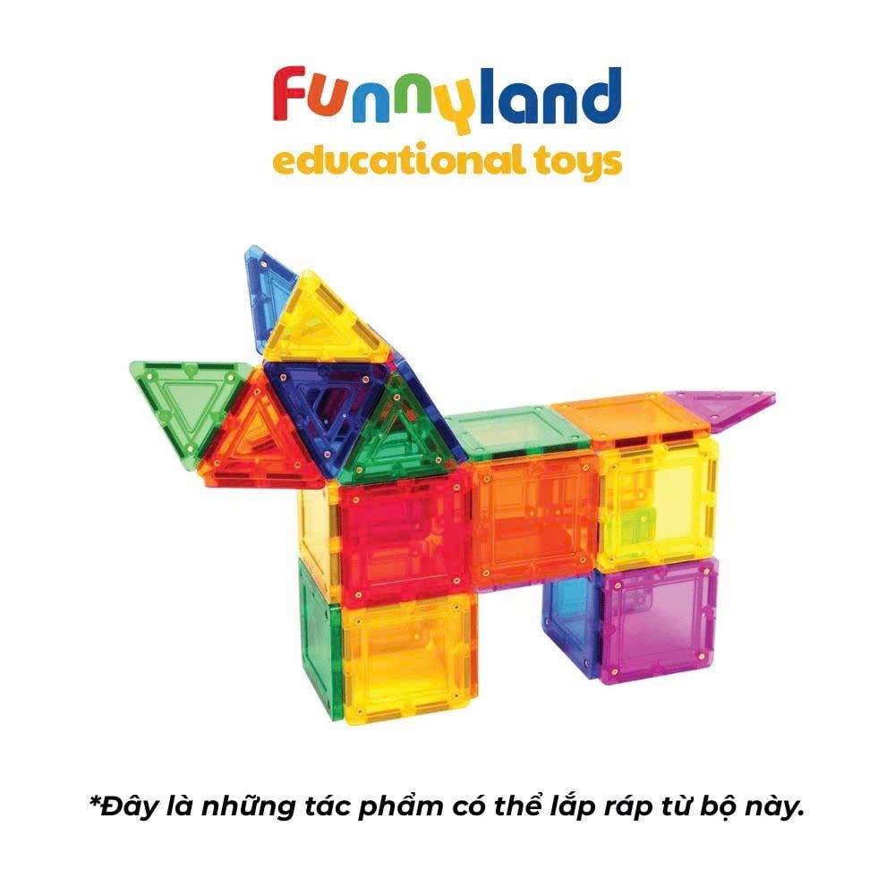 Đồ chơi xếp hình nam châm Hàn Quốc TILEBLOX Rainbow 30pc
