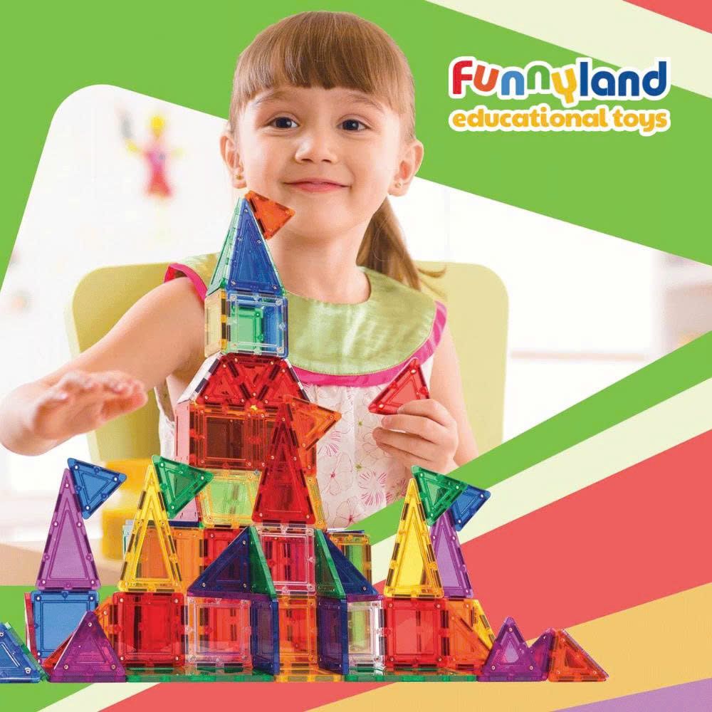 Đồ chơi xếp hình nam châm Hàn Quốc TILEBLOX Rainbow 42pc