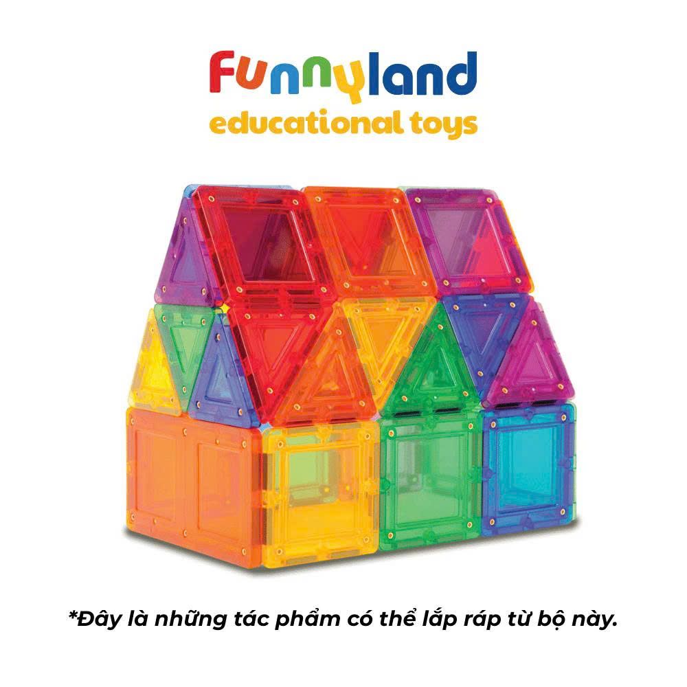 Đồ chơi xếp hình nam châm Hàn Quốc TILEBLOX Rainbow 60pc