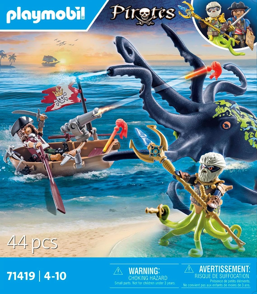 Đồ chơi mô hình Trận chiến chống lại bạch tuộc khổng lồ Playmobil