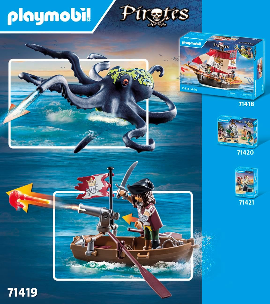 Đồ chơi mô hình Trận chiến chống lại bạch tuộc khổng lồ Playmobil