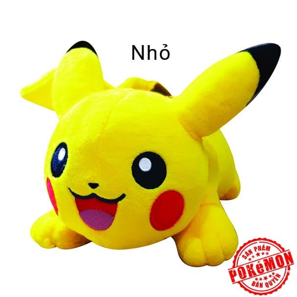 Thú bông Pikachu nằm nhỏ 20cm