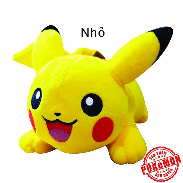 Thú bông Pikachu nằm nhỏ 20cm