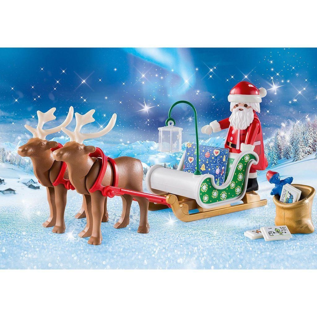 Xe trượt tuyết của ông giá Noel và tuần lộc