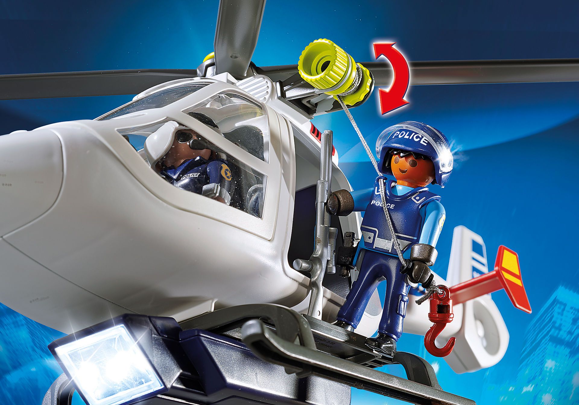 TRỰC THĂNG CẢNH SÁT VỚI ĐÈN LED - Police Helicopter with LED Searchlight