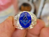 nhẫn mỹ bạc masonic cho nam