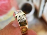 nhẫn mỹ masonic vàng 14k platium