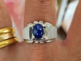 nhẫn bạc mỹ nam hột sapphire